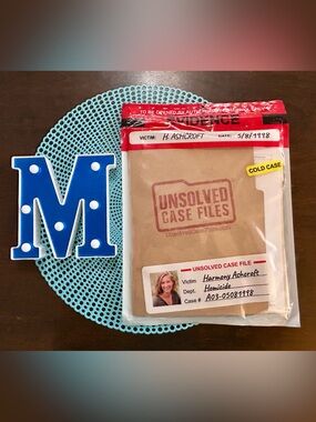 Unsolved Case Files: “Harmony Ashcroft” Murder Mystery Party Game; New Sealed